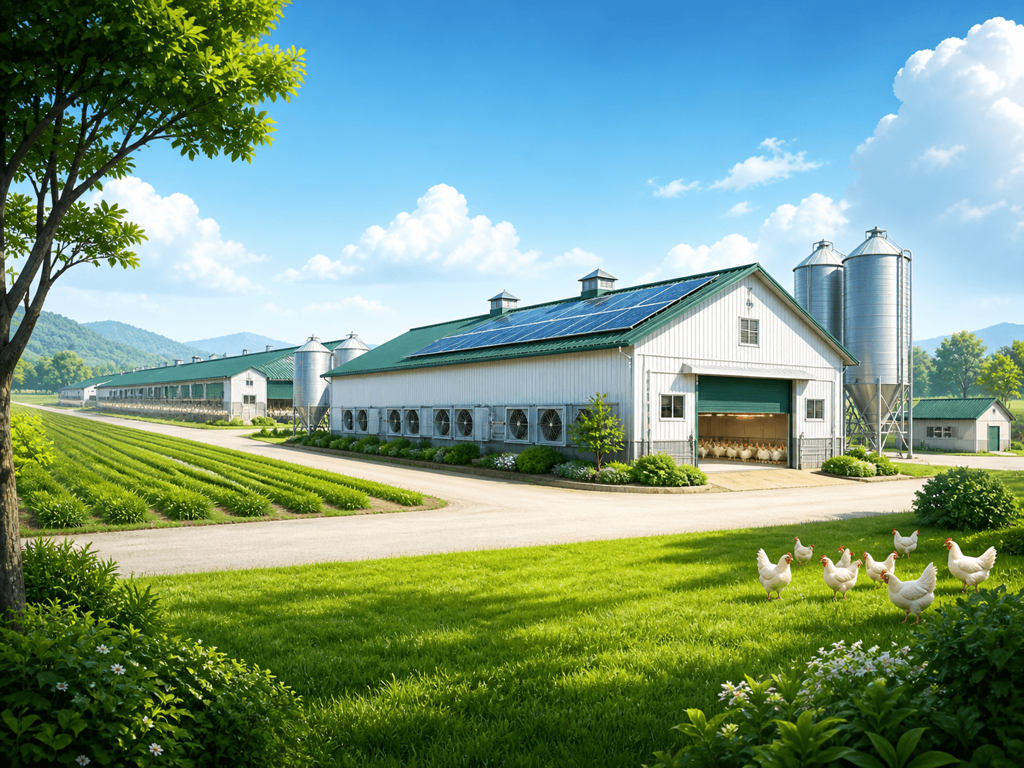 Farm network illustration